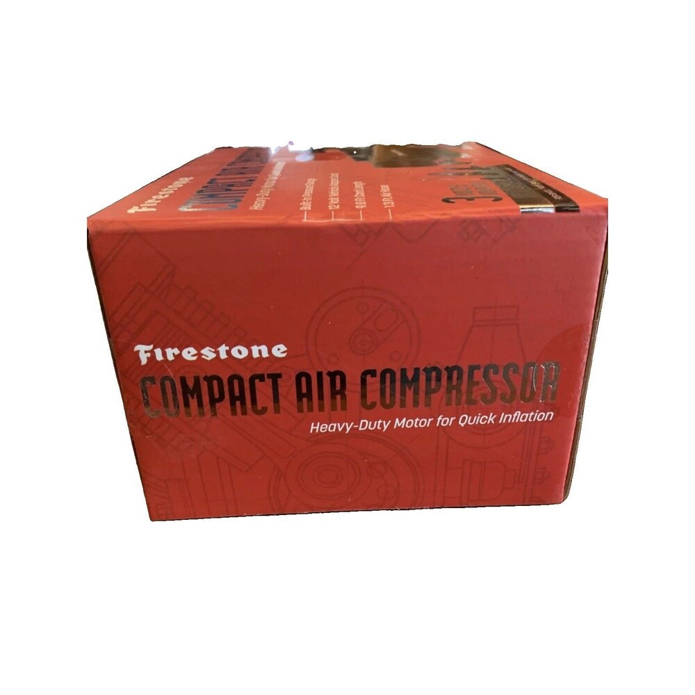 Firestone Compact Air Compressor - Heavy Duty Motor For Quick Inflation